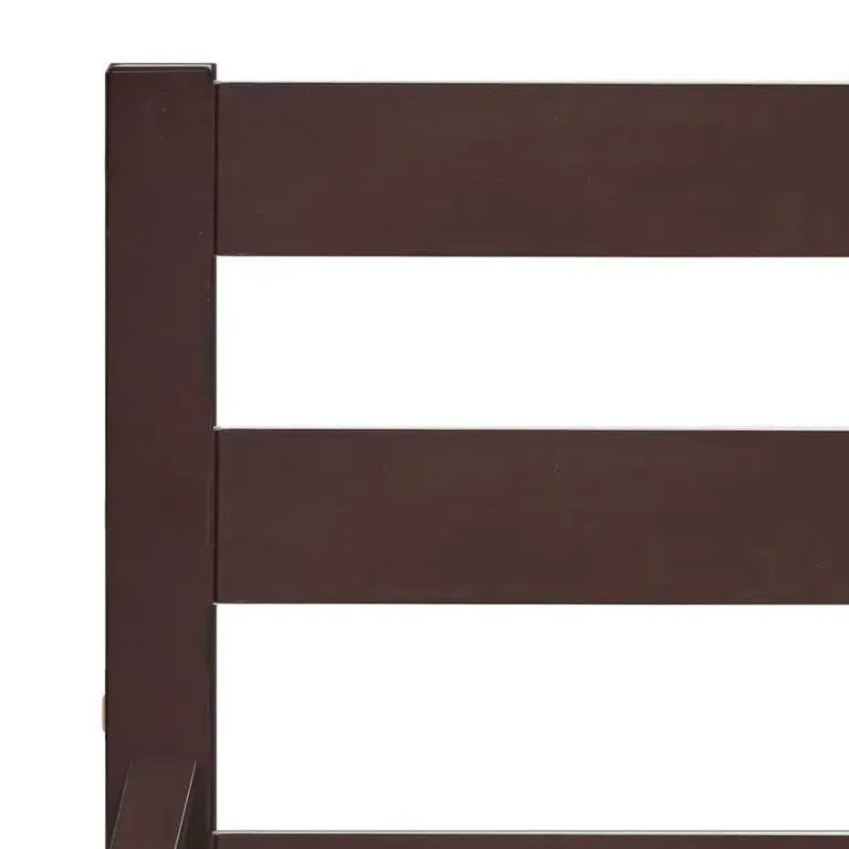 vidaXL - Tweepersoonbed met hoodfbord - Donkerbruin - Hout - 160x200 cm