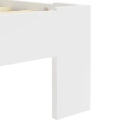 vidaXL - Tweepersoonbed met lattenbodem - Wit - Massief grenenhout - 160x200 cm