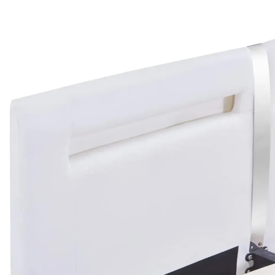 vidaXL - Tweepersoonbed met LED - Wit - Kunstleer - 180x200 cm