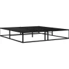 vidaXL - Tweepersoonbed pallet - Zwart - Metaal - 180x200 cm