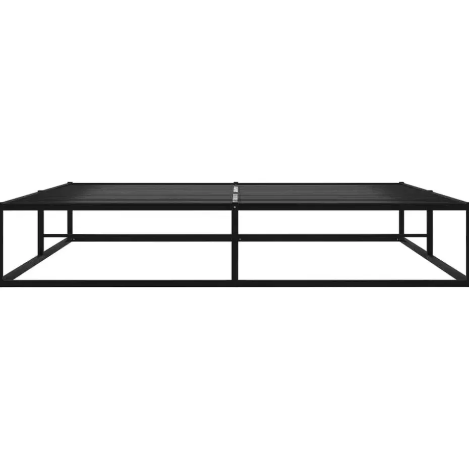 vidaXL - Tweepersoonbed pallet - Zwart - Metaal - 180x200 cm