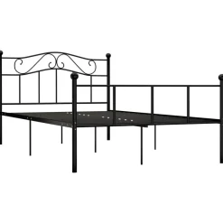 vidaXL - Tweepersoonbed -Zwart - Metaal - 140x200 cm