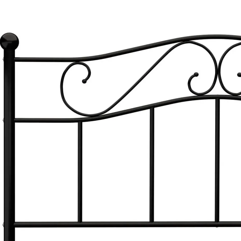 vidaXL - Tweepersoonbed -Zwart - Metaal - 140x200 cm