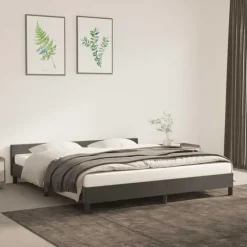 vidaXL - Tweepersoonsbed - Donkergrijs - Fluweel - 160x200 cm
