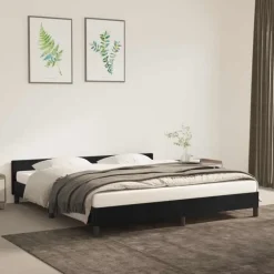 vidaXL - Tweepersoonsbed frame zonder matras - Zwart - Fluweel - 180x200 cm