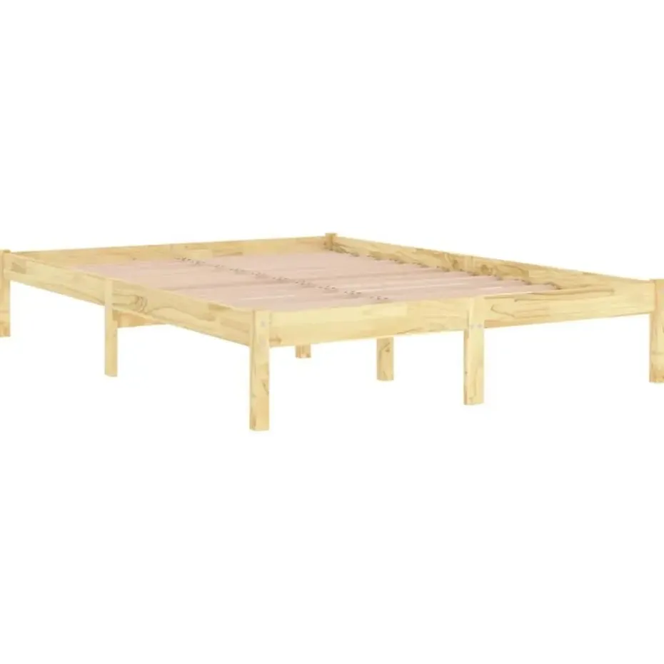 vidaXL - Tweepersoonsbedden - Bruin - Grenenhout - 120 x 200 cm