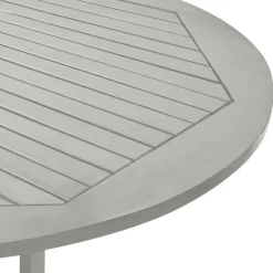 vidaXL - verstelbaar Tuinset 4-zits grijs massief acaciahout - (150-200)x100 cm