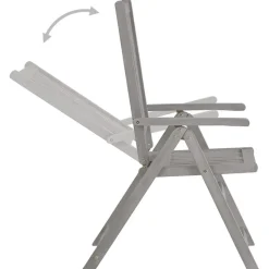 vidaXL - verstelbaar Tuinset 4-zits grijs massief acaciahout - (150-200)x100 cm