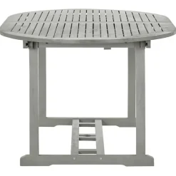 vidaXL - verstelbaar Tuinset 4-zits grijs massief acaciahout - (150-200)x100 cm