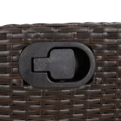vidaXL - Verstelbare loungebank met crème kussens - Bruin rattan - 104x59x93 cm