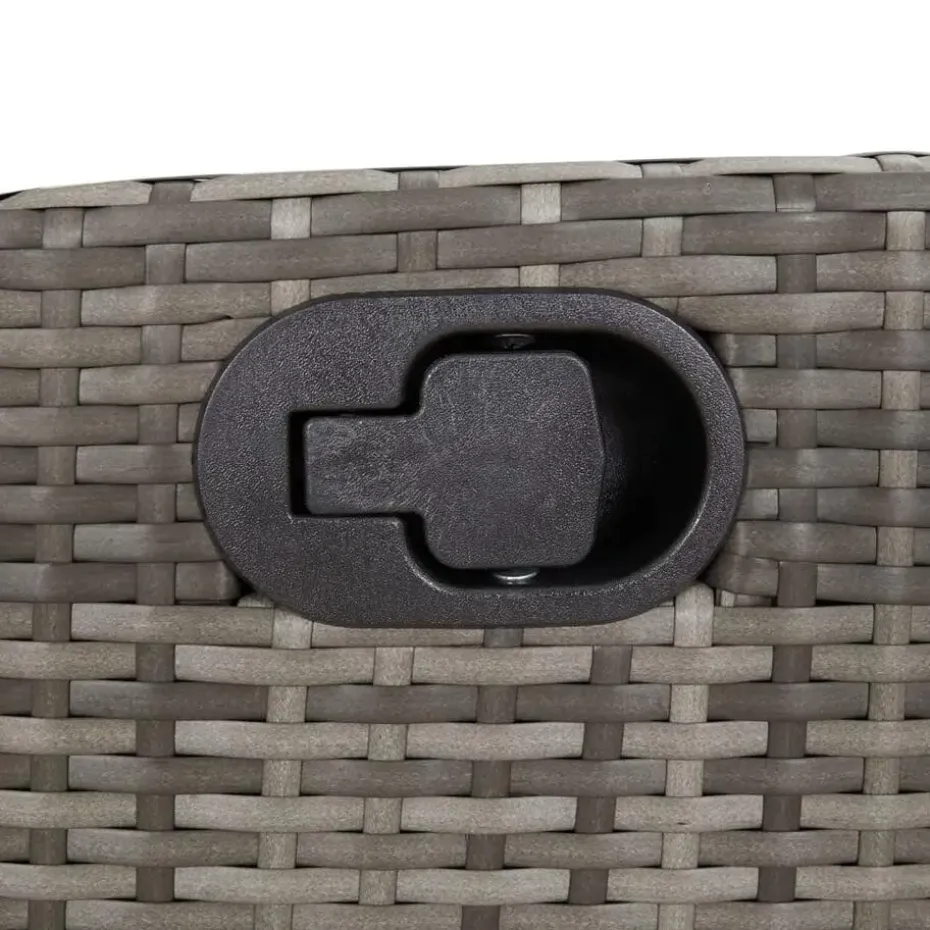 vidaXL - Verstelbare loungebank met kussens - Grijs - Poly rattan - 104x59x93 cm