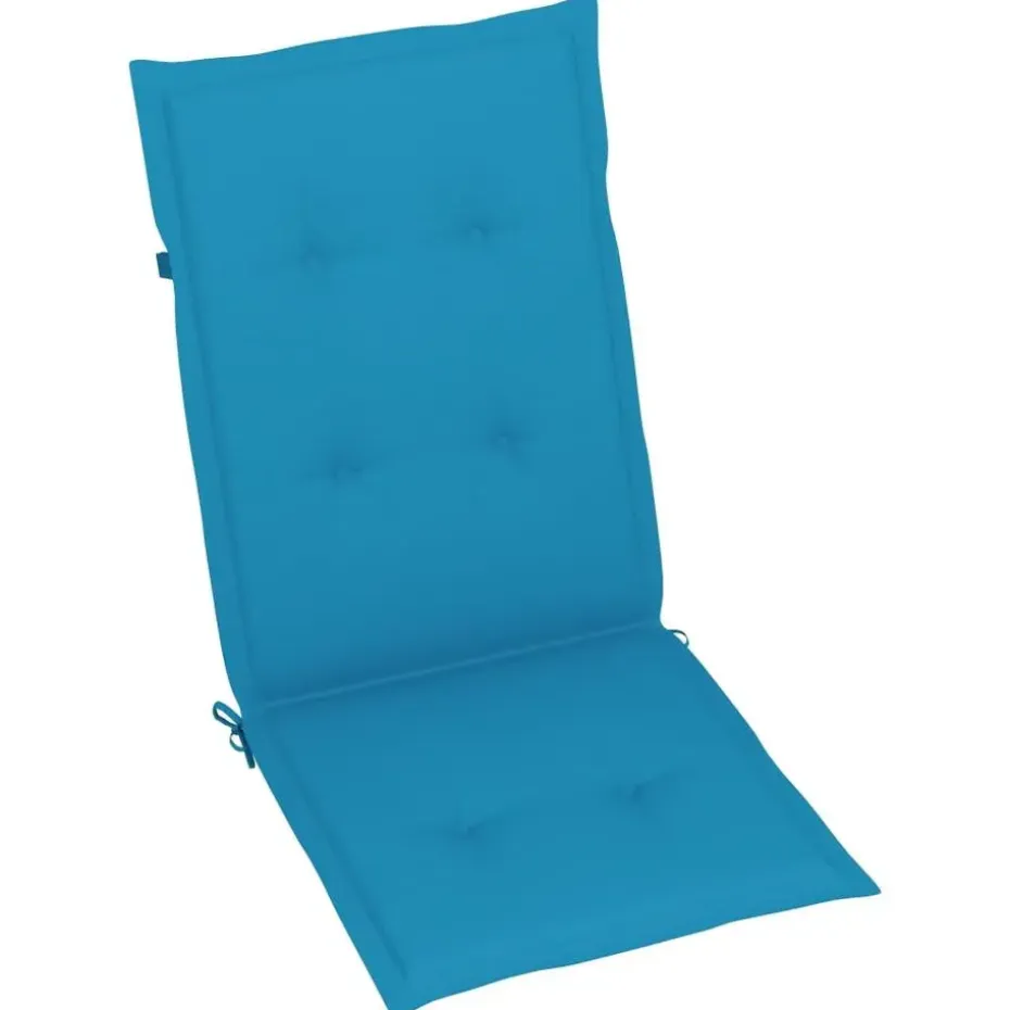 vidaXL - Verstelbare tuinstoelen met kussens - Blauw - Hout - 4 stuks