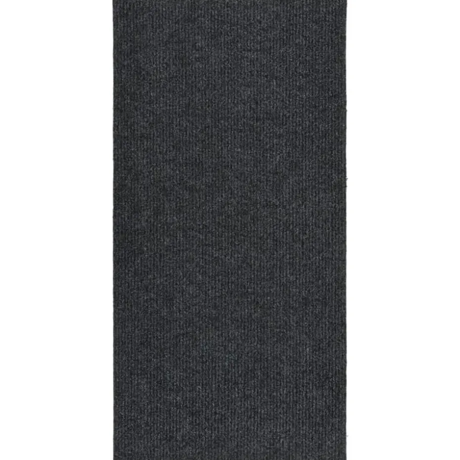 vidaXL - Vloerkleed - Antraciet - Polypropyleen - 100 x 200 cm