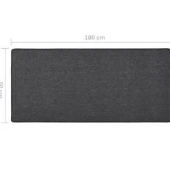 vidaXL - Vloerkleed - Antraciet - Polypropyleen - 50 x 100 cm