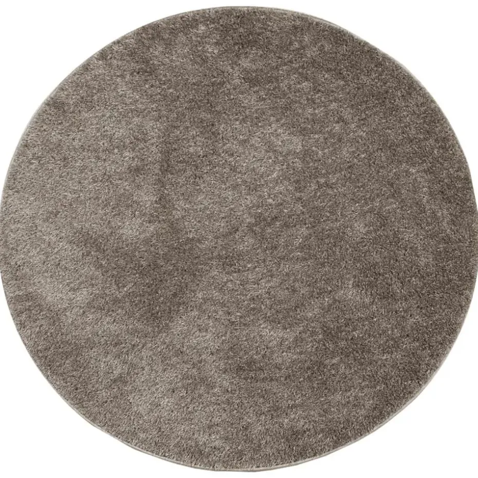 vidaXL - Vloerkleed - Grijs - Polyester - Ø 160 cm