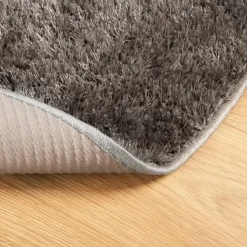 vidaXL - Vloerkleed - Grijs - Polyester - Ø 160 cm