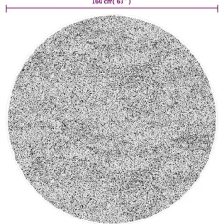 vidaXL - Vloerkleed - Grijs - Polyester - Ø 160 cm