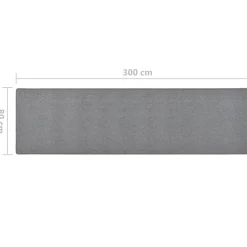 vidaXL - Vloerkleed - Grijs - Polypropyleen - 80 x 300 cm