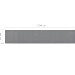 vidaXL - Vloerkleed - Grijs - Polypropyleen - 50 x 300 cm