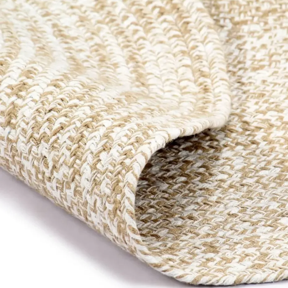 vidaXL - Vloerkleed - Wit - Jute