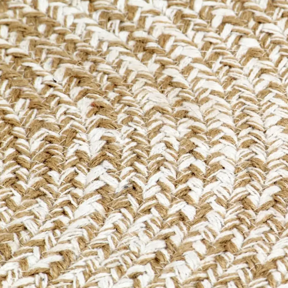 vidaXL - Vloerkleed - Wit - Jute