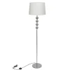 vidaXL - Vloerlamp - Wit - Chrome