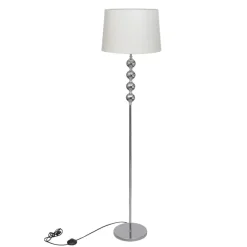 vidaXL - Vloerlamp - Wit - Chrome