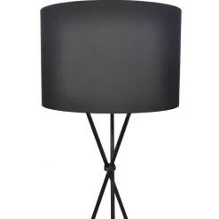 vidaXL - Vloerlamp - Zwart - Stof