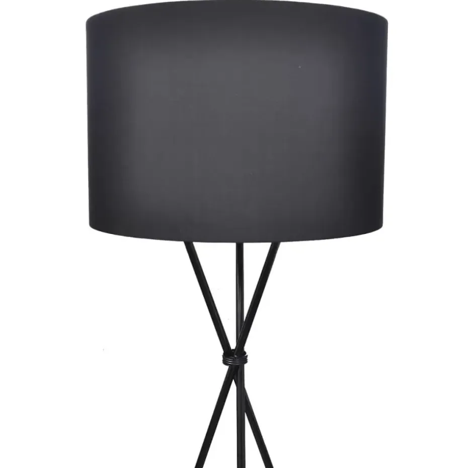 vidaXL - Vloerlamp - Zwart - Stof