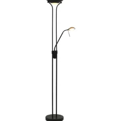 vidaXL - Vloerlamp - Zwart - Staal