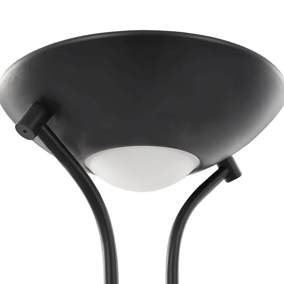 vidaXL - Vloerlamp - Zwart - Staal