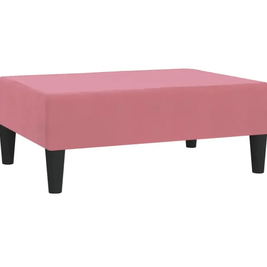 vidaXL - Voetenbank - Roze - Fluweel