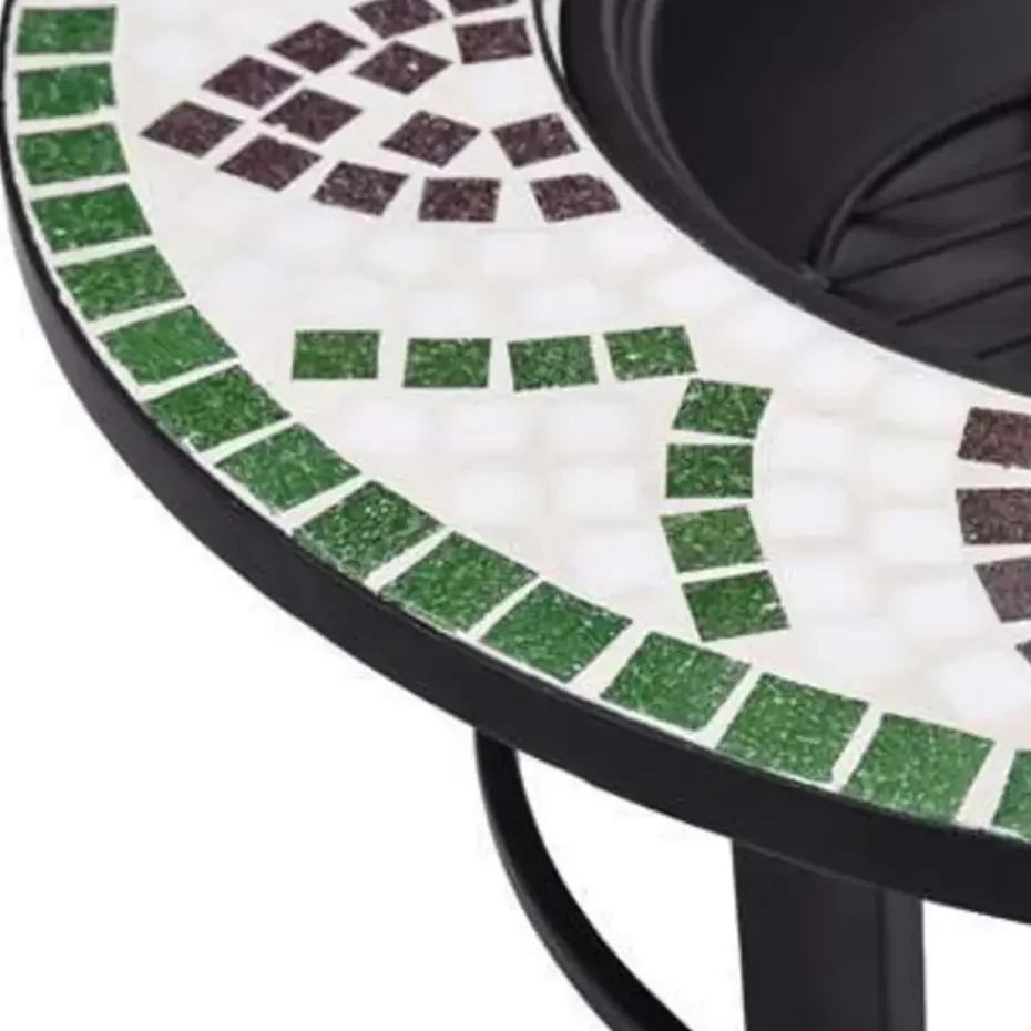 vidaXL - Vuurkorf - Groen - Keramiek