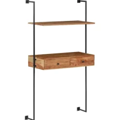vidaXL - Wandbureau - Bruin - Hout