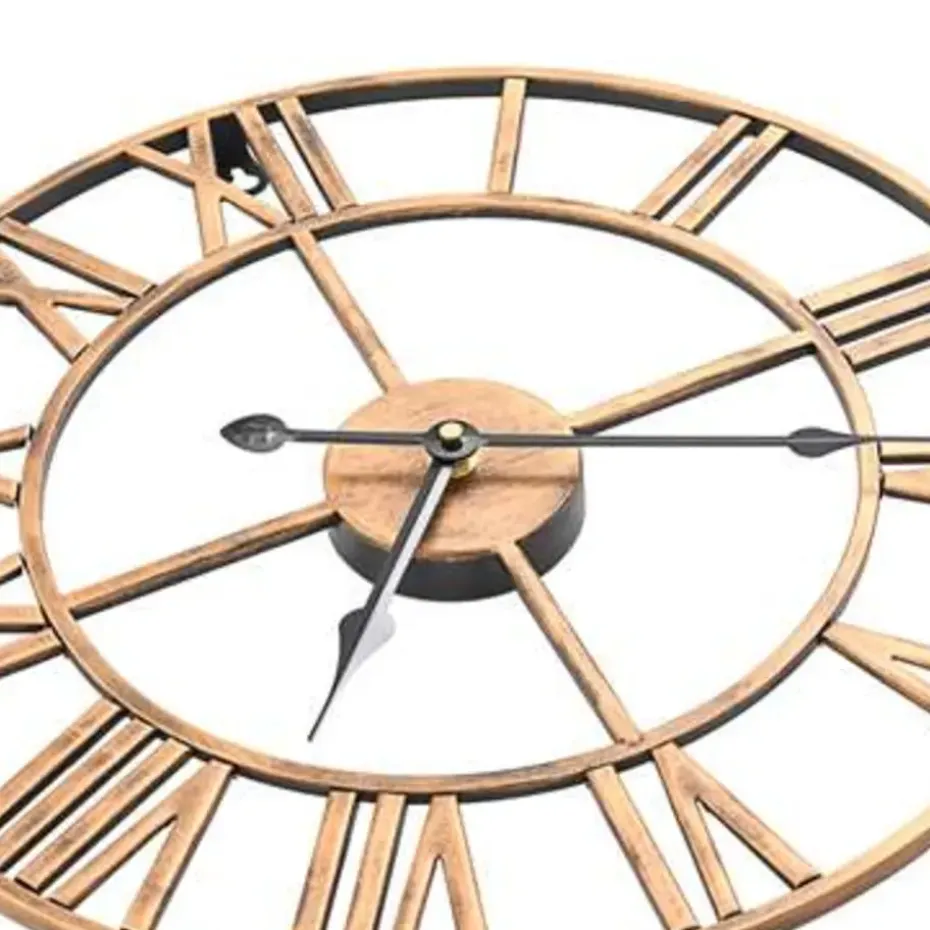 vidaXL - Wandklok - Goud - Metaal - 40 cm