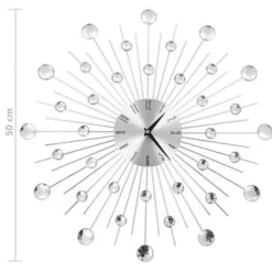 vidaXL - Wandklok - Zilver - Aluminium