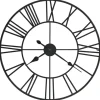 vidaXL - Wandklok - Zwart - Metaal