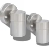vidaXL - Wandlamp - Zilver - Roestvrij staal - 2 stuks