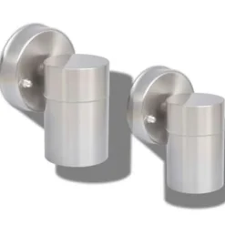 vidaXL - Wandlamp - Zilver - Roestvrij staal - 2 stuks