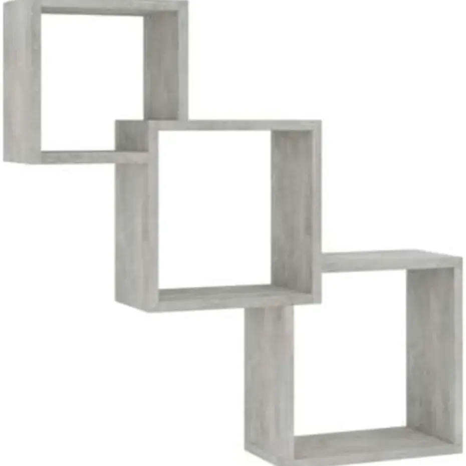 vidaXL - Wandplank - Grijs - Bewerkt hout