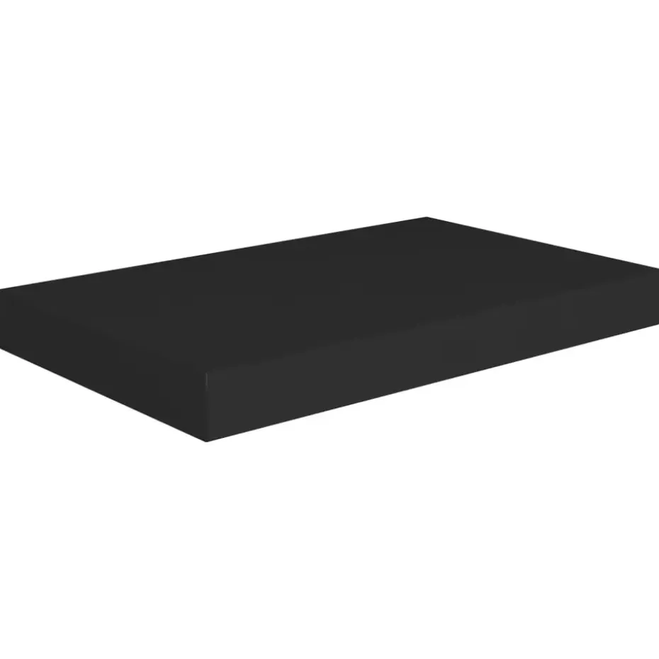 vidaXL - Wandschap - Zwart - MDF - 40 x 23 x 3.8 cm - 2 stuks
