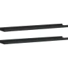 vidaXL - Wandschap - Zwart - MDF - 80 x 9 x 3 cm - 2 stuks