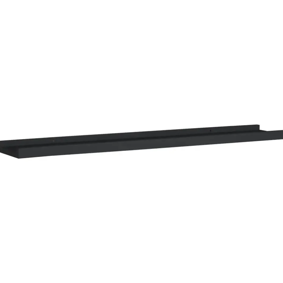 vidaXL - Wandschap - Zwart - MDF - 80 x 9 x 3 cm - 2 stuks