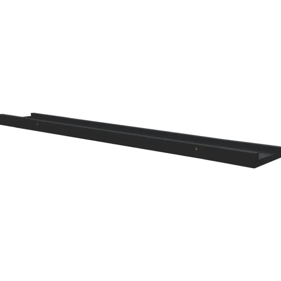 vidaXL - Wandschap - Zwart - MDF - 80 x 9 x 3 cm - 2 stuks