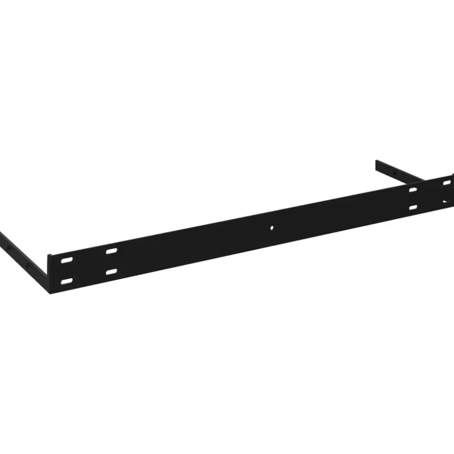 vidaXL - Wandschap - Zwart - MDF - 120 x 23.5 x 3.8 cm