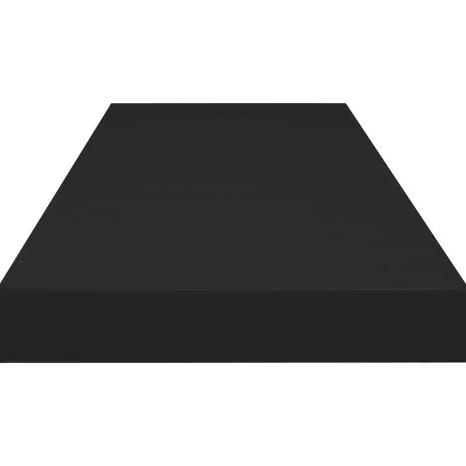 vidaXL - Wandschap - Zwart - MDF - 90 x 23.5 x 3.8 cm