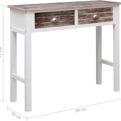 vidaXL - Wandtafel - Bruin - Hout