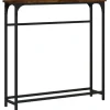 vidaXL - Wandtafel - Gerookt eiken - Bewerkt hout - 75x19.5x75 cm