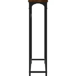 vidaXL - Wandtafel - Gerookt eiken - Bewerkt hout - 75x19.5x75 cm