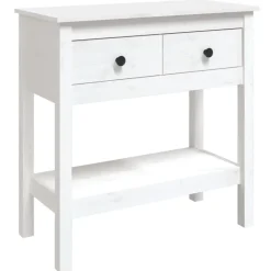 vidaXL - Wandtafel - Wit - Grenenhout